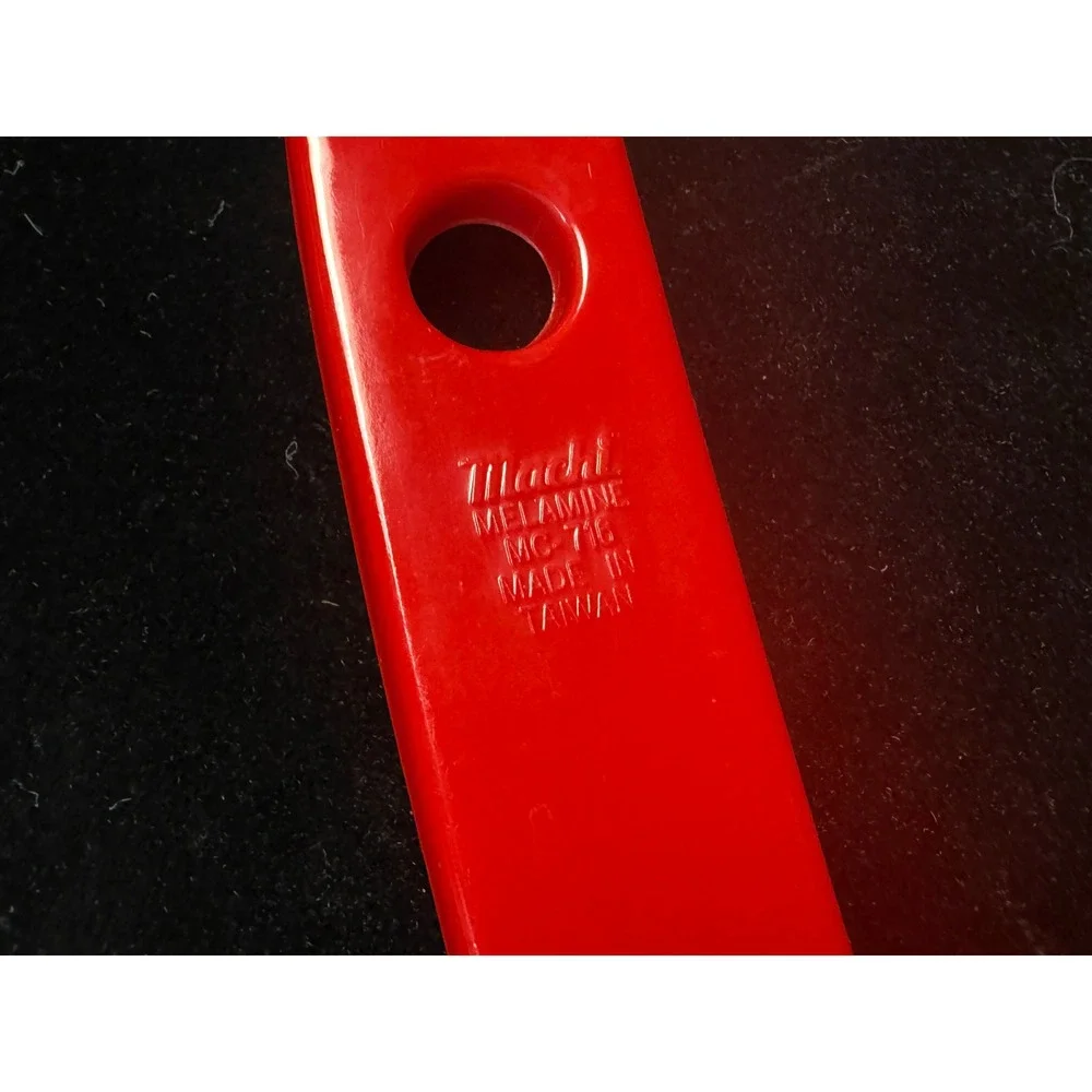Vintage Kitchen Utensil Set Machi Melamine Red Slotted Spoon Ladle Ultratemp 4pc